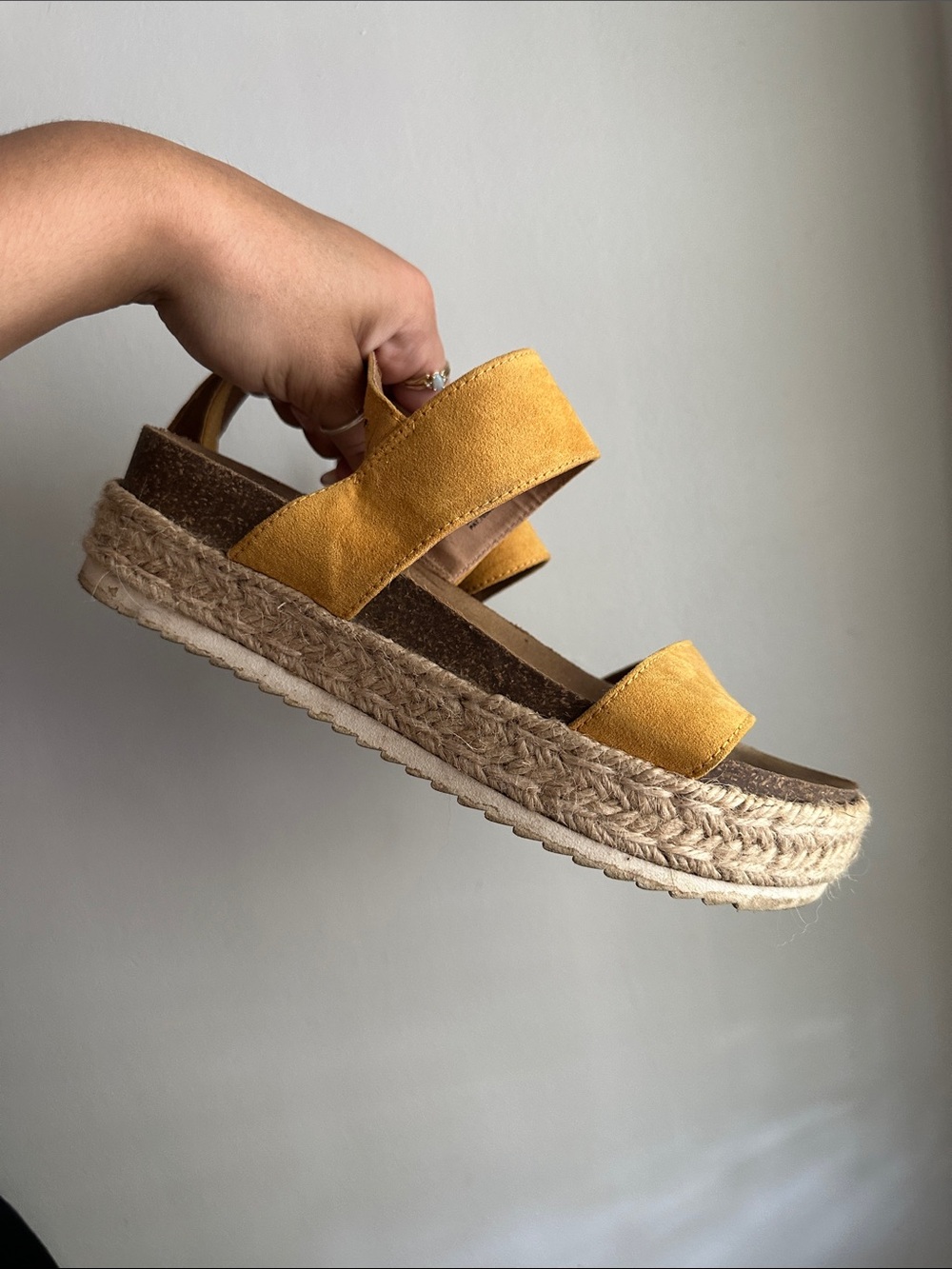 Women’s Yellow Espadrille Platform Sandals